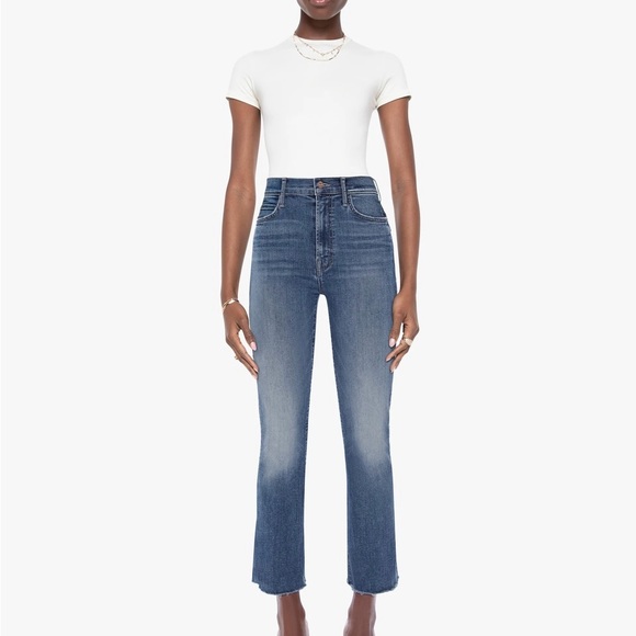 MOTHER Superior The Hustler Ankle Fray Jeans in Healing Jar Excellent Condition - Picture 1 of 9